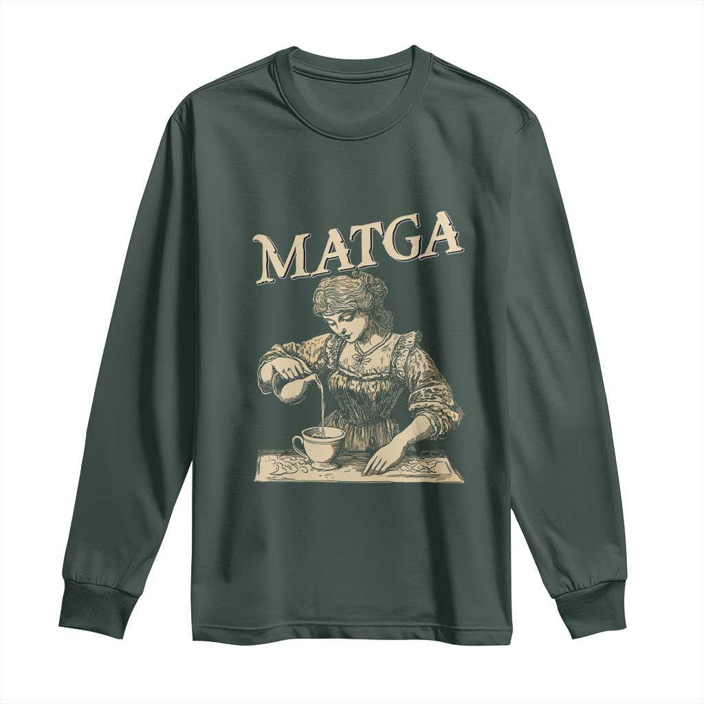 MATGA Make Aqua Tofana Great Again Long Sleeve Shirt Funny Feminist Retro Vintage TS02 Dark Forest Green Print Your Wear
