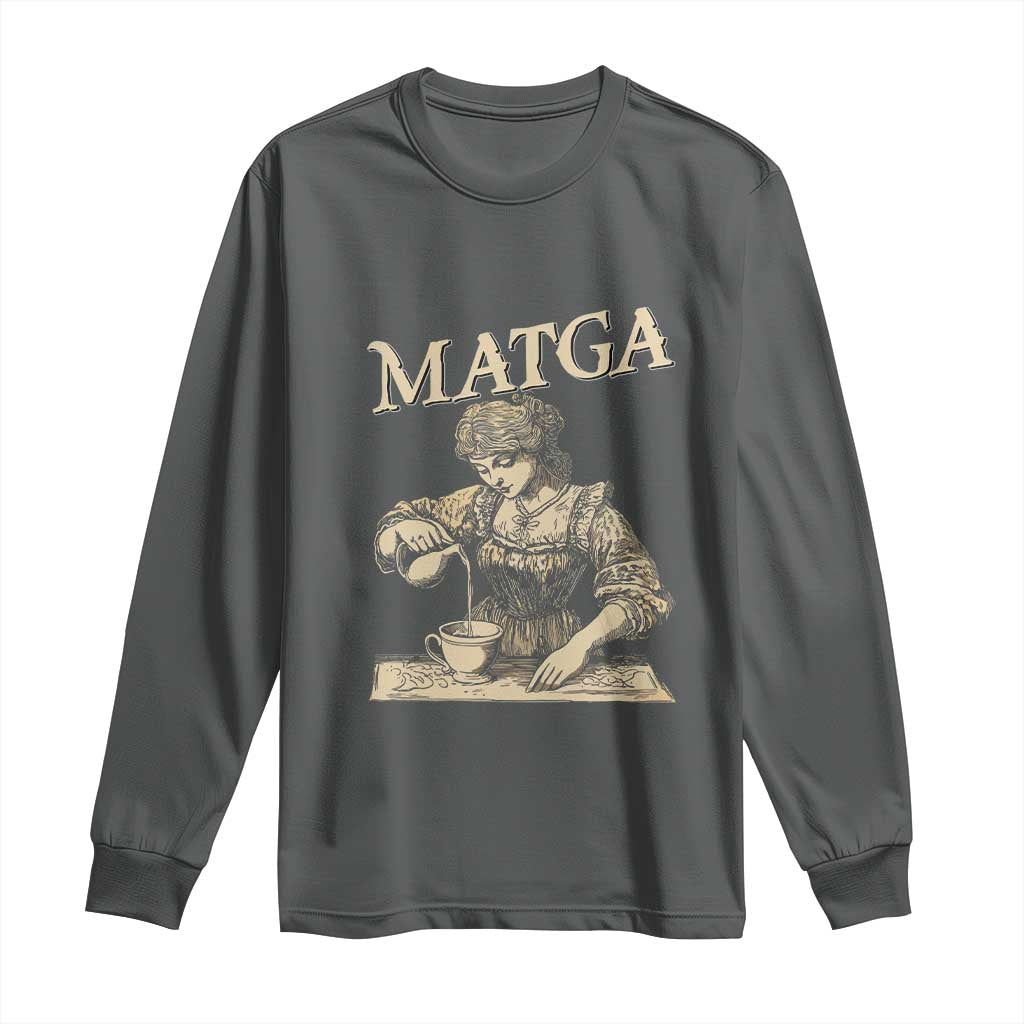MATGA Make Aqua Tofana Great Again Long Sleeve Shirt Funny Feminist Retro Vintage TS02 Dark Heather Print Your Wear
