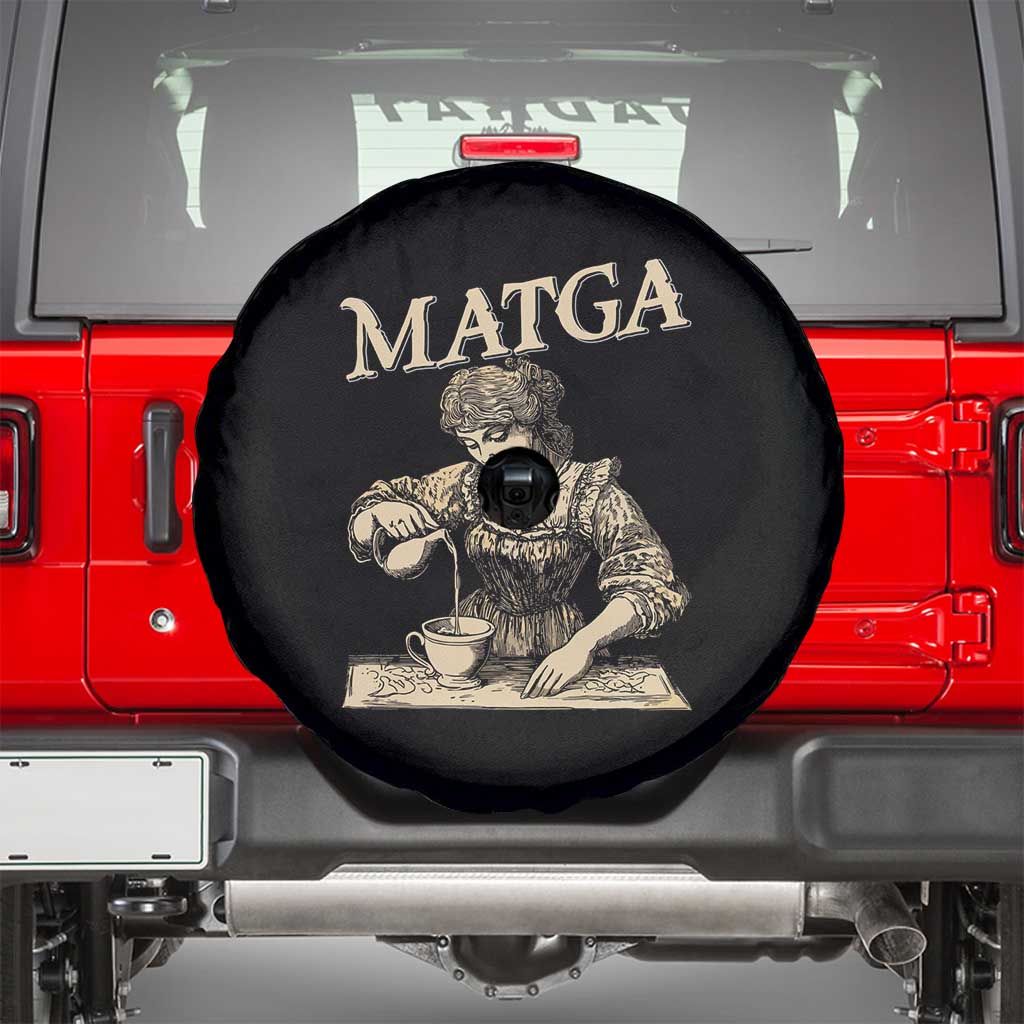 MATGA Make Aqua Tofana Great Again Spare Tire Cover Funny Feminist Retro Vintage TS02 Black Print Your Wear