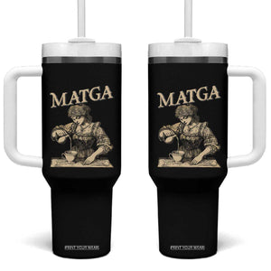 MATGA Make Aqua Tofana Great Again Tumbler With Handle Funny Feminist Retro Vintage TS02 One Size: 40 oz Black Print Your Wear