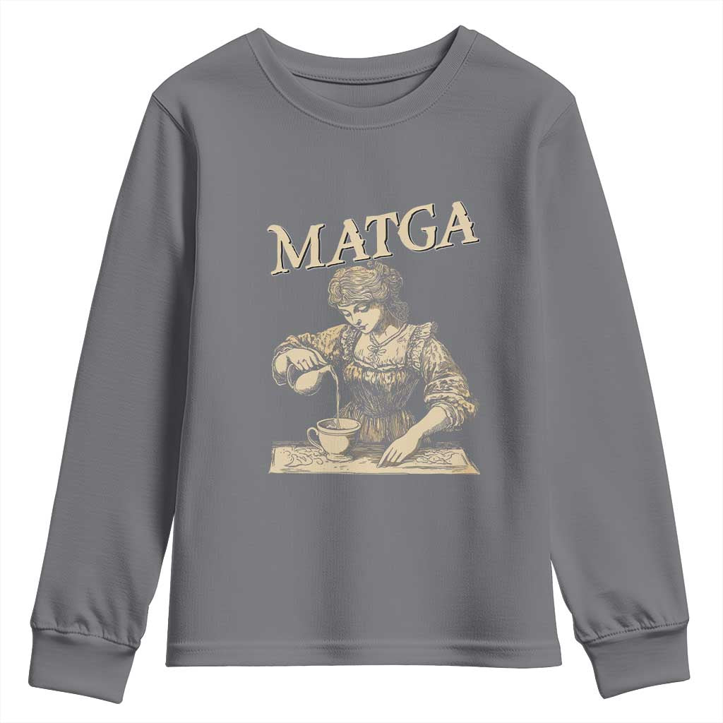 MATGA Make Aqua Tofana Great Again Youth Sweatshirt Funny Feminist Retro Vintage TS02 Charcoal Print Your Wear