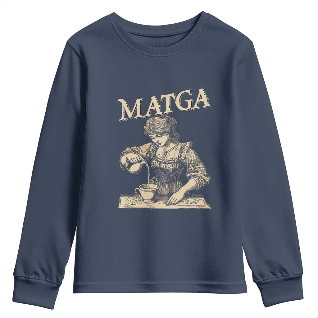 MATGA Make Aqua Tofana Great Again Youth Sweatshirt Funny Feminist Retro Vintage TS02 Navy Print Your Wear