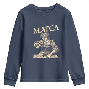 MATGA Make Aqua Tofana Great Again Youth Sweatshirt Funny Feminist Retro Vintage TS02 Navy Print Your Wear