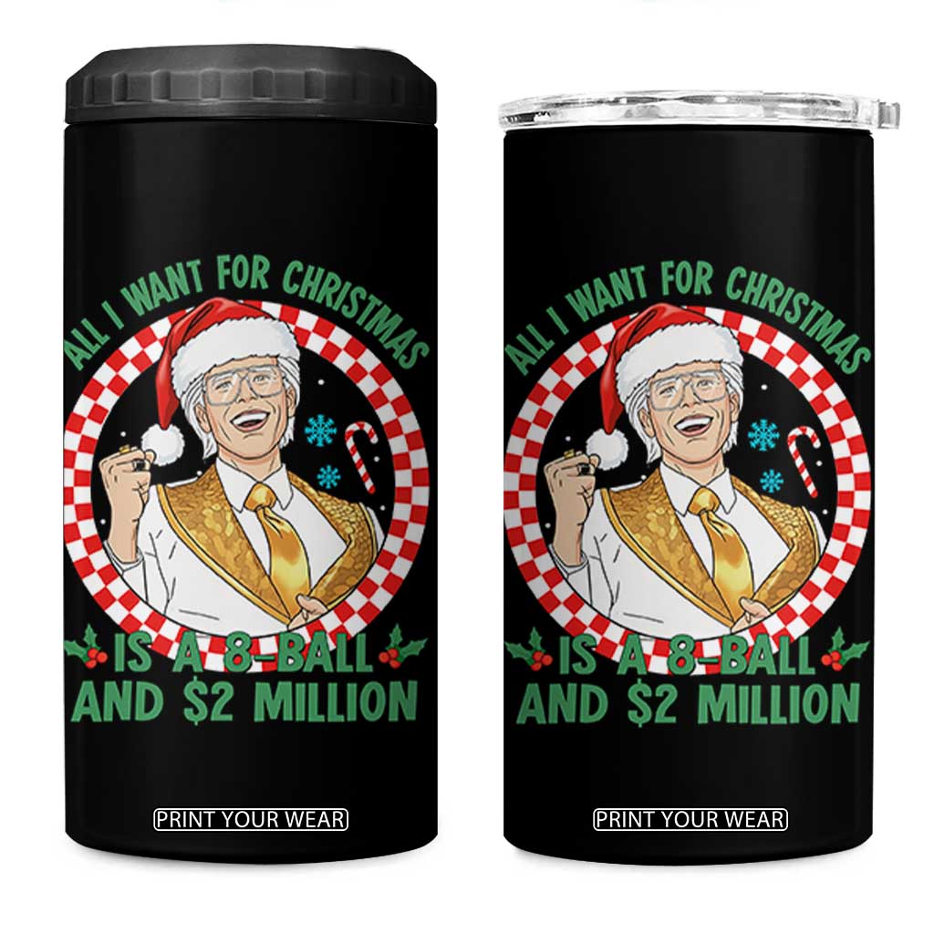 Funny Christmas Wish Billy Meme 4 in 1 Can Cooler Tumbler A 8 Ball and 2 Million Dollars Baby Uncle Santa Hat TS02 One Size: 16 oz Black Print Your Wear