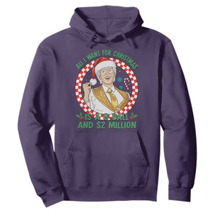 Funny Christmas Wish Billy Meme Hoodie A 8 Ball and 2 Million Dollars Baby Uncle Santa Hat TS02 Purple Print Your Wear