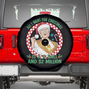 Funny Christmas Wish Billy Meme Spare Tire Cover A 8 Ball and 2 Million Dollars Baby Uncle Santa Hat TS02 Black Print Your Wear