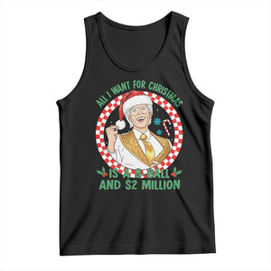Funny Christmas Wish Billy Meme Tank Top A 8 Ball and 2 Million Dollars Baby Uncle Santa Hat TS02 Black Print Your Wear