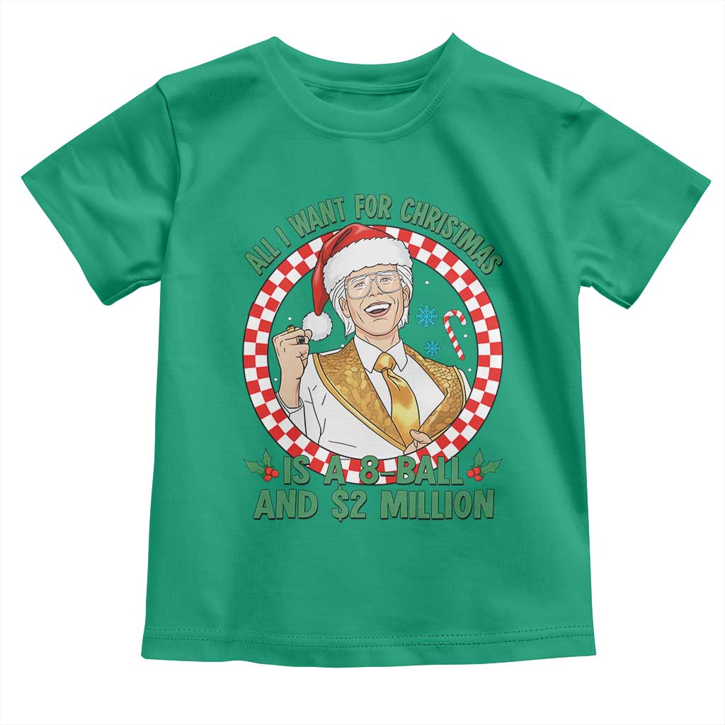 Funny Christmas Wish Billy Meme Toddler T Shirt A 8 Ball and 2 Million Dollars Baby Uncle Santa Hat TS02 Irish Green Print Your Wear