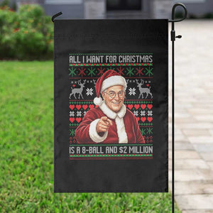 Funny Christmas Wish Billy Meme Garden Flag A 8 Ball and 2 Million Dollars Baby Uncle Cosplay Santa TS02 Print Your Wear