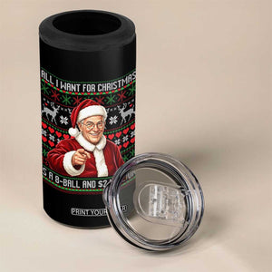 Funny Christmas Wish Billy Meme 4 in 1 Can Cooler Tumbler A 8 Ball and 2 Million Dollars Baby Uncle Cosplay Santa TS02 Print Your Wear