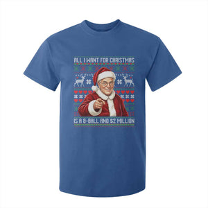 Funny Christmas Wish Billy Meme T Shirt For Kid A 8 Ball and 2 Million Dollars Baby Uncle Cosplay Santa TS02 Royal Blue Print Your Wear