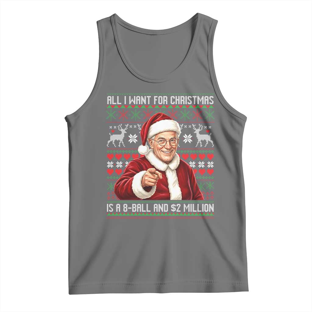 Funny Christmas Wish Billy Meme Tank Top A 8 Ball and 2 Million Dollars Baby Uncle Cosplay Santa TS02 Black Heather Print Your Wear