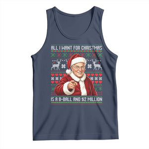 Funny Christmas Wish Billy Meme Tank Top A 8 Ball and 2 Million Dollars Baby Uncle Cosplay Santa TS02 Navy Print Your Wear