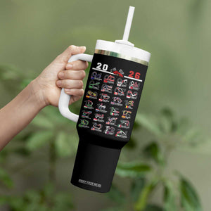2026 Car Racing Circuit Tumbler With Handle International Race Track Schedule Graphic with Flags TS02 Print Your Wear
