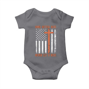 Good Better Best American Flag Baby Onesie Inspirational Motivational Christian Faith Cross TS02 Charcoal Print Your Wear