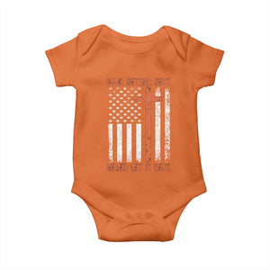 Good Better Best American Flag Baby Onesie Inspirational Motivational Christian Faith Cross TS02 Orange Print Your Wear