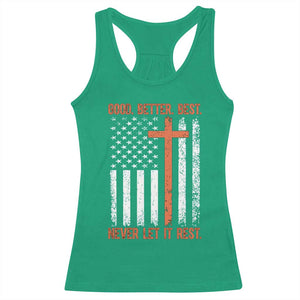 Good Better Best American Flag Racerback Tank Top Inspirational Motivational Christian Faith Cross TS02 Irish Green Print Your Wear
