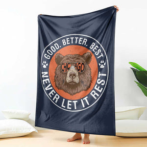 Good Better Best Retro Badge Throw Blanket Motivational CFB Never Let It Rest TS02 Print Your Wear