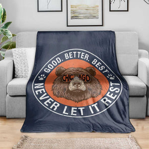 Good Better Best Retro Badge Throw Blanket Motivational CFB Never Let It Rest TS02 Print Your Wear