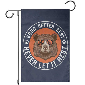 Good Better Best Retro Badge Garden Flag Motivational CFB Never Let It Rest TS02 Navy Print Your Wear