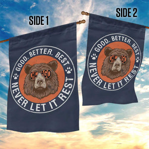 Good Better Best Retro Badge Garden Flag Motivational CFB Never Let It Rest TS02 Print Your Wear