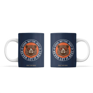 Good Better Best Retro Badge Coffee Mug Motivational CFB Never Let It Rest TS02 Navy Print Your Wear
