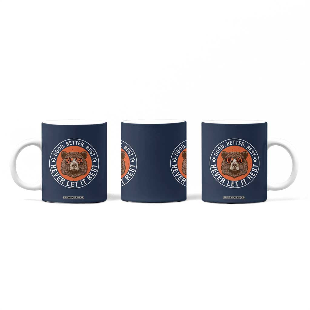 Good Better Best Retro Badge Coffee Mug Motivational CFB Never Let It Rest TS02 Print Your Wear