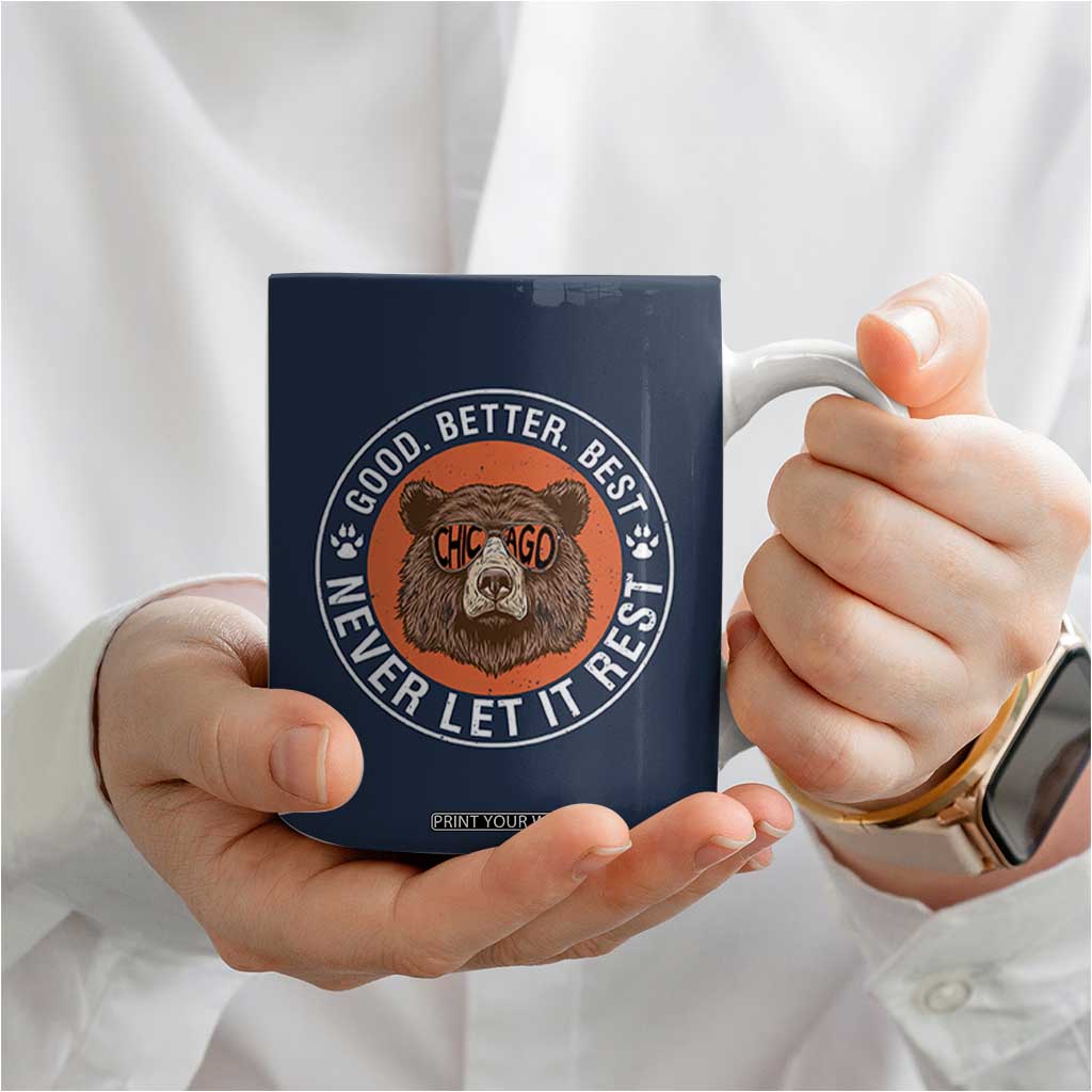 Good Better Best Retro Badge Coffee Mug Motivational CFB Never Let It Rest TS02 Print Your Wear