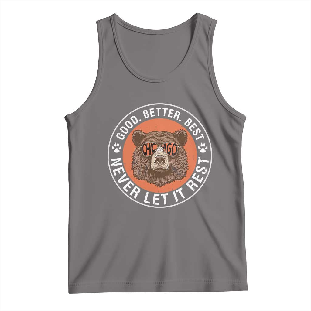 Good Better Best Retro Badge Tank Top Motivational CFB Never Let It Rest TS02 Deep Heather Print Your Wear