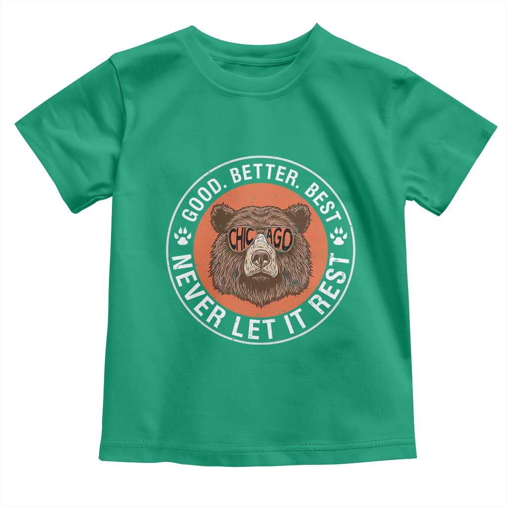 Good Better Best Retro Badge Toddler T Shirt Motivational CFB Never Let It Rest TS02 Irish Green Print Your Wear