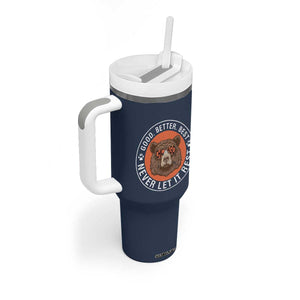 Good Better Best Retro Badge Tumbler With Handle Motivational CFB Never Let It Rest TS02 Print Your Wear