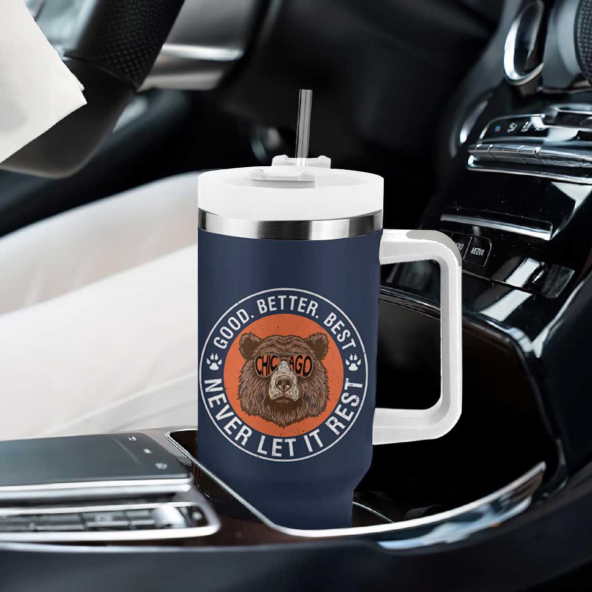 Good Better Best Retro Badge Tumbler With Handle Motivational CFB Never Let It Rest TS02 Print Your Wear