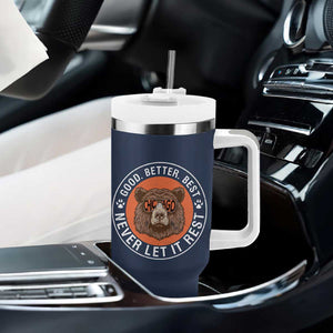 Good Better Best Retro Badge Tumbler With Handle Motivational CFB Never Let It Rest TS02 Print Your Wear