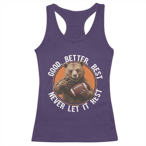 Good Better Best Retro Racerback Tank Top Motivational CFB Never Let It Rest TS02 Purple Print Your Wear