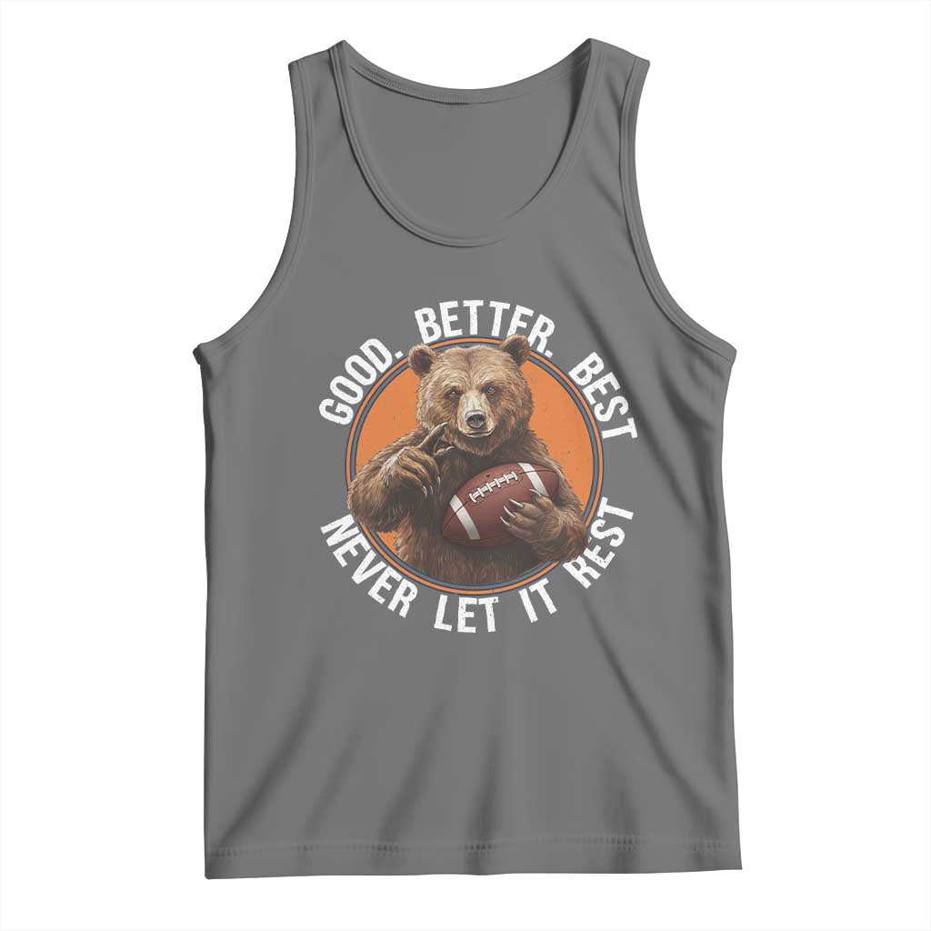 Good Better Best Retro Tank Top Motivational CFB Never Let It Rest TS02 Black Heather Print Your Wear
