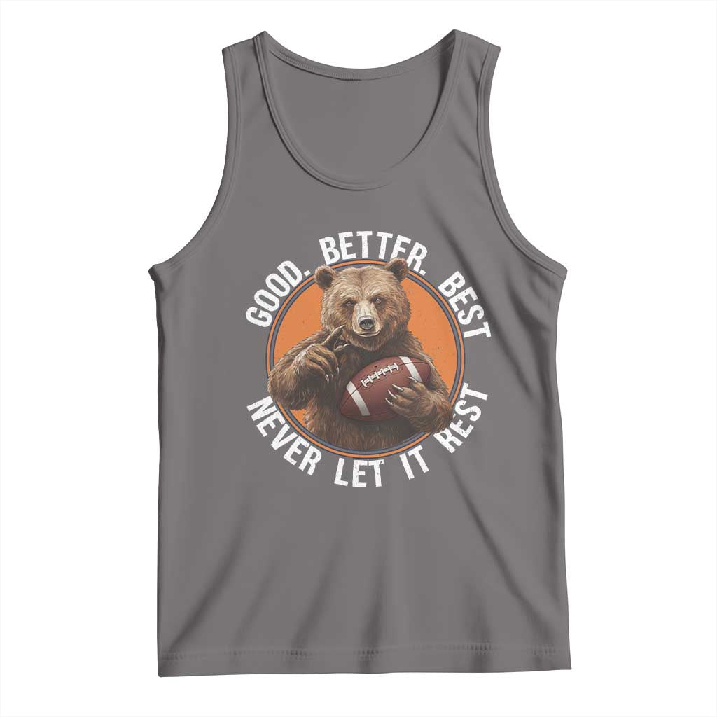 Good Better Best Retro Tank Top Motivational CFB Never Let It Rest TS02 Deep Heather Print Your Wear