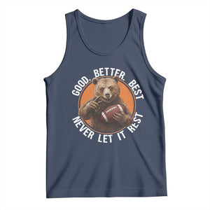 Good Better Best Retro Tank Top Motivational CFB Never Let It Rest TS02 Navy Print Your Wear