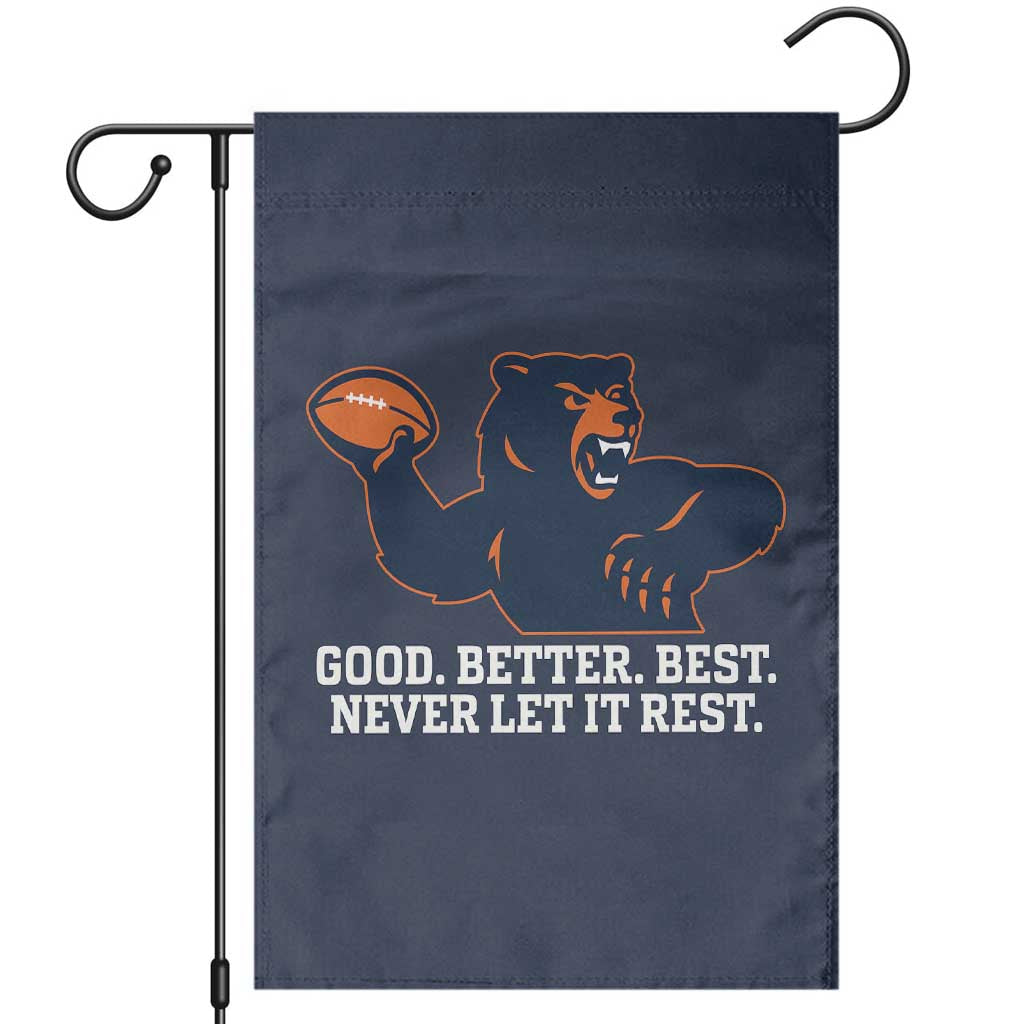 Good Better Best Motivational CFB Garden Flag Never Let It Rest TS02 Navy Print Your Wear
