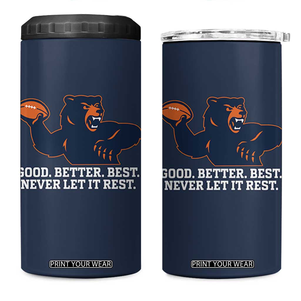 Good Better Best Motivational CFB 4 in 1 Can Cooler Tumbler Never Let It Rest TS02 One Size: 16 oz Navy Print Your Wear
