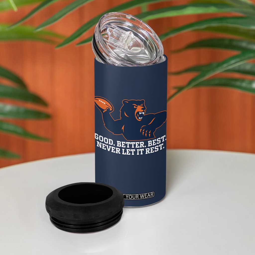 Good Better Best Motivational CFB 4 in 1 Can Cooler Tumbler Never Let It Rest TS02 Print Your Wear