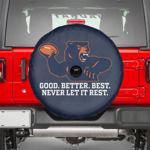 Good Better Best Motivational CFB Spare Tire Cover Never Let It Rest TS02 Navy Print Your Wear