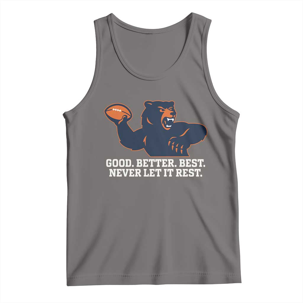 Good Better Best Motivational CFB Tank Top Never Let It Rest TS02 Deep Heather Print Your Wear