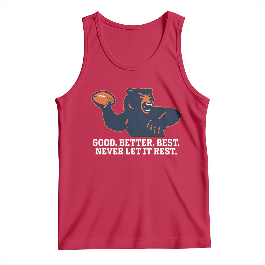 Good Better Best Motivational CFB Tank Top Never Let It Rest TS02 Red Print Your Wear
