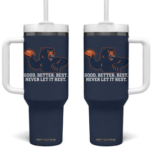 Good Better Best Motivational CFB Tumbler With Handle Never Let It Rest TS02 One Size: 40 oz Navy Print Your Wear