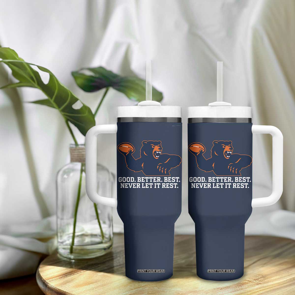 Good Better Best Motivational CFB Tumbler With Handle Never Let It Rest TS02 Print Your Wear