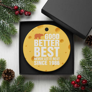 Good Better Best Since 1986 Ceramic Ornament Never Let It Rest Motivational CFB TS02 1pc Yellow Cheese Print Your Wear