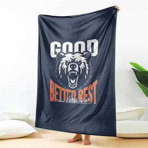 Good Better Best Graphic Throw Blanket Motivational Sports Fan Chicago Skyline TS02 Print Your Wear