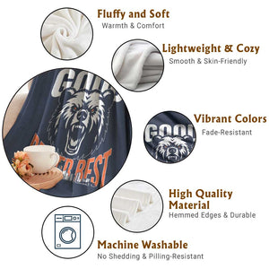 Good Better Best Graphic Throw Blanket Motivational Sports Fan Chicago Skyline TS02 Print Your Wear