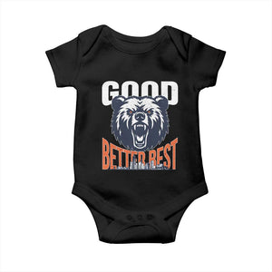 Good Better Best Graphic Baby Onesie Motivational Sports Fan Chicago Skyline TS02 Black Print Your Wear