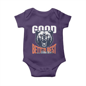 Good Better Best Graphic Baby Onesie Motivational Sports Fan Chicago Skyline TS02 Purple Print Your Wear